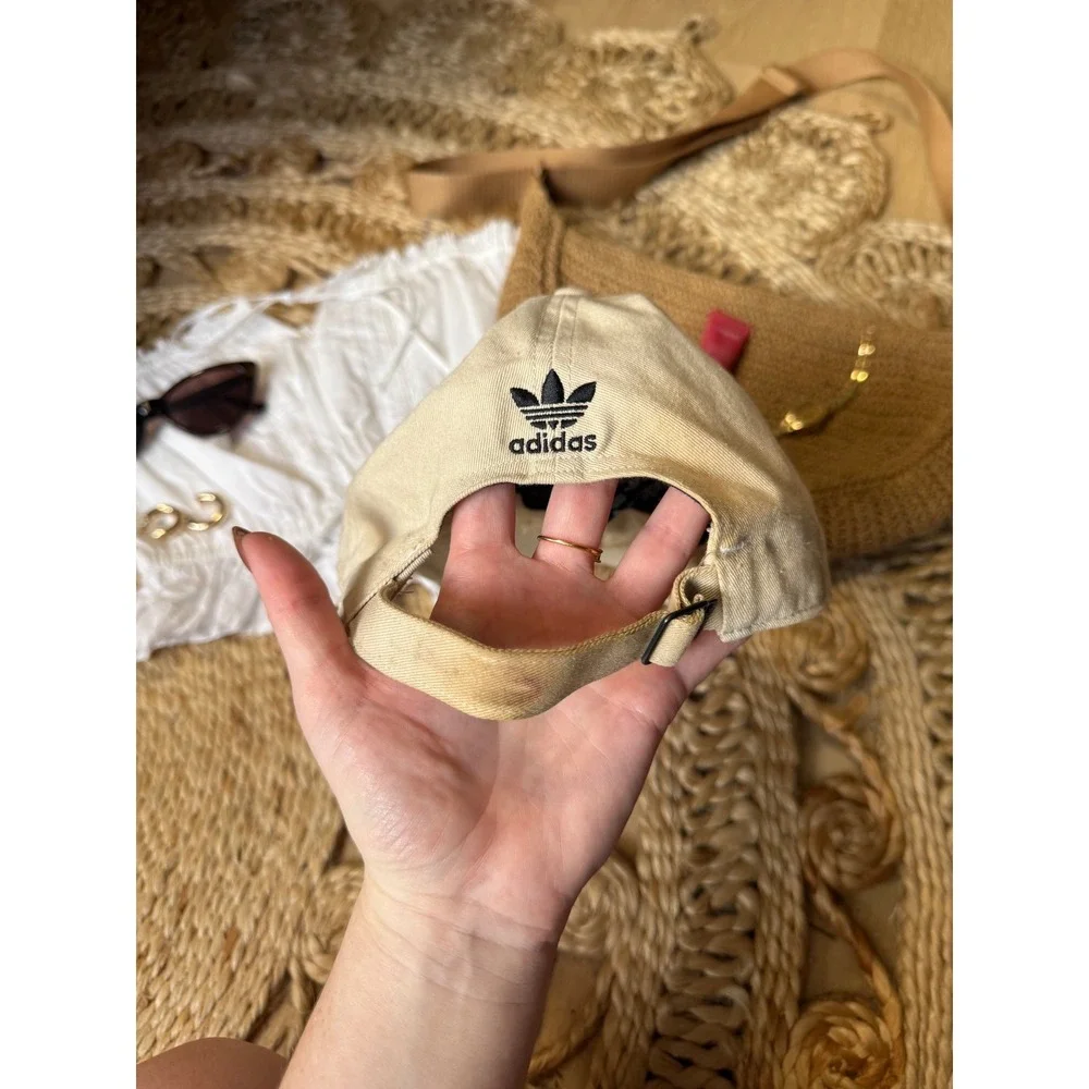 Adidas Originals Trefoil Baseball Cap‎ Beige Khaki Adjustable Dad Hat Women